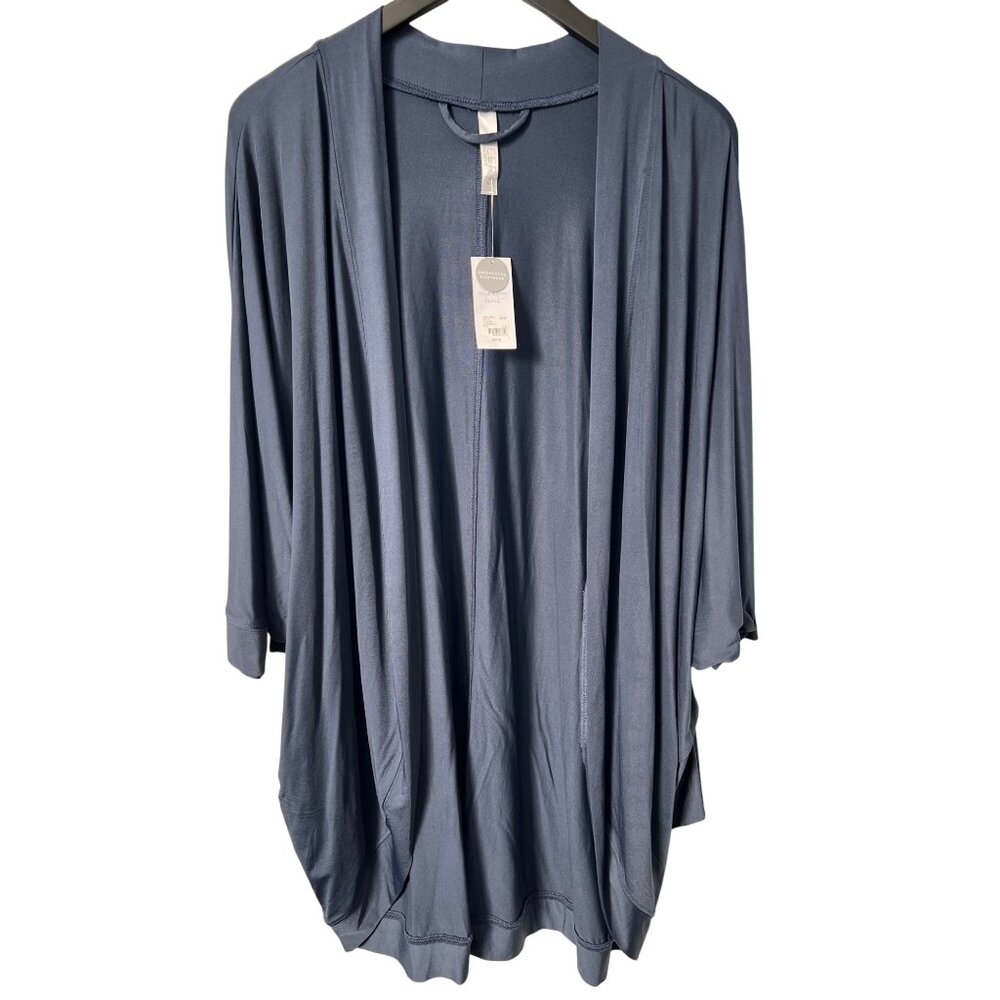 Sleep by Cacique Open Front Kimono Cardigan Sweater Womens 18/20 Blue Lounge NEW